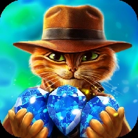 صورة للعبة Indy Cat Match 3 [Mod money] [Free Shopping]