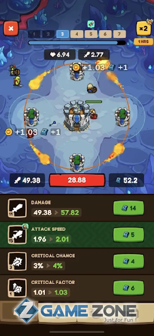 صورة من لعبة Apexlands- idle tower defense [Money mod]