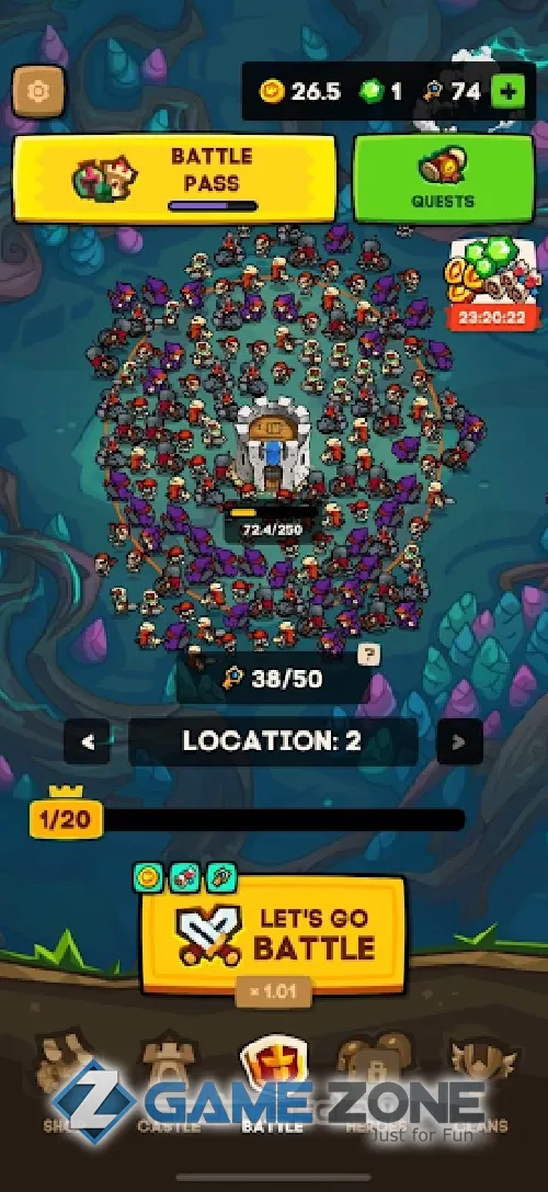 صورة من لعبة Apexlands- idle tower defense [Money mod]