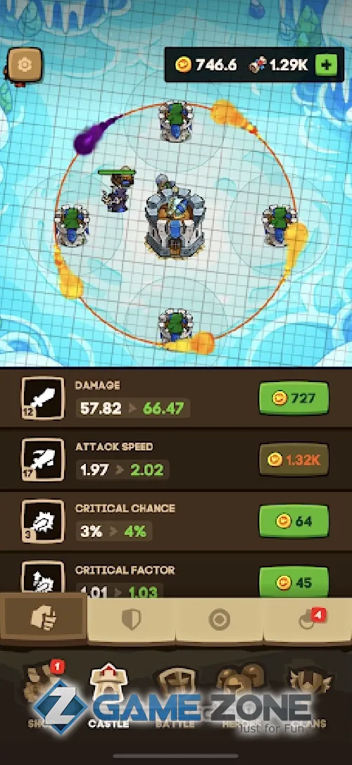 صورة من لعبة Apexlands- idle tower defense [Money mod]
