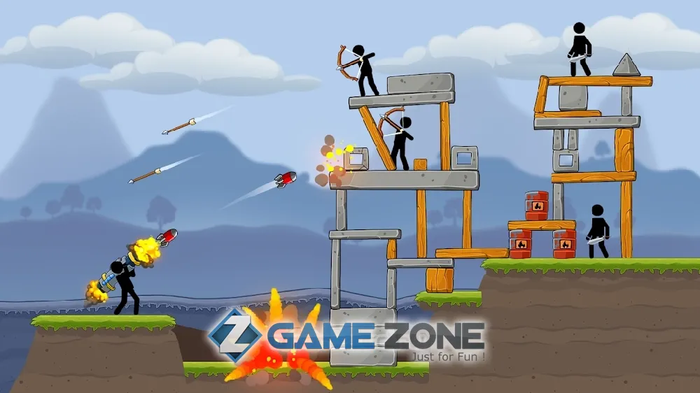 صورة من لعبة Boom Stick: Bazooka Puzzles [No Ads]