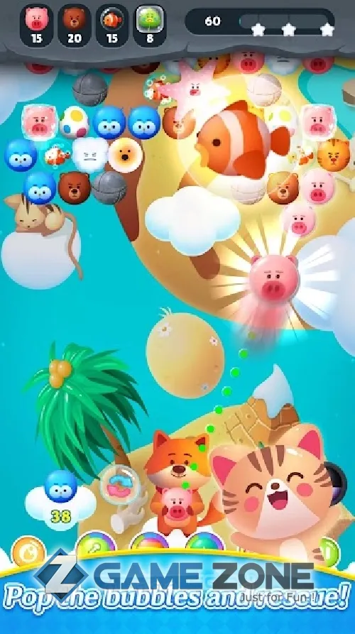 صورة من لعبة Bubble Shooter : Animals Pop [Free Shoping]