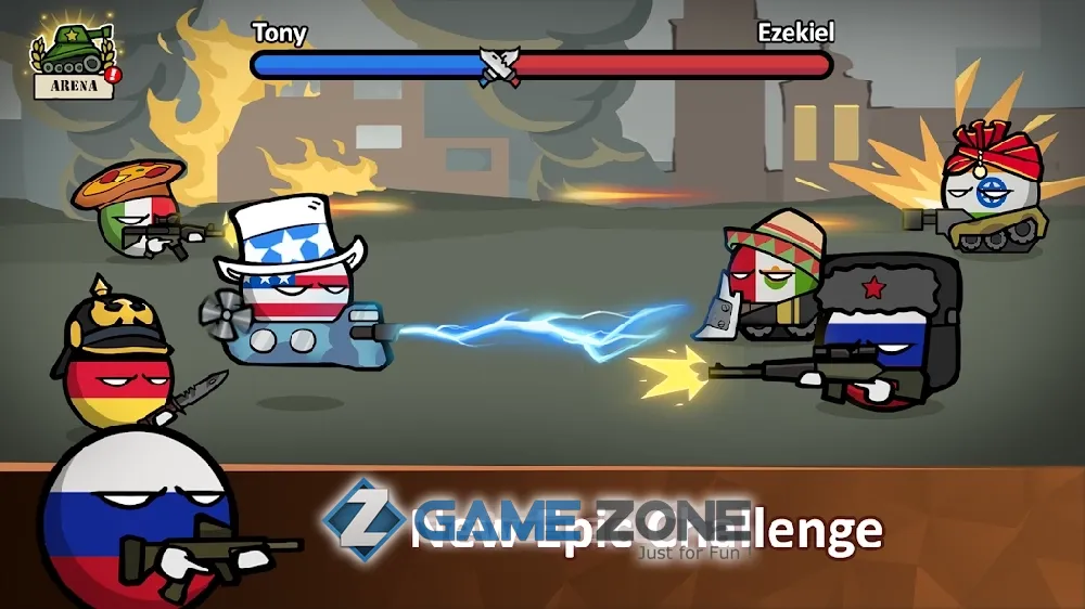 صورة من لعبة Countryballs - Zombie Attack [Lots of diamonds]