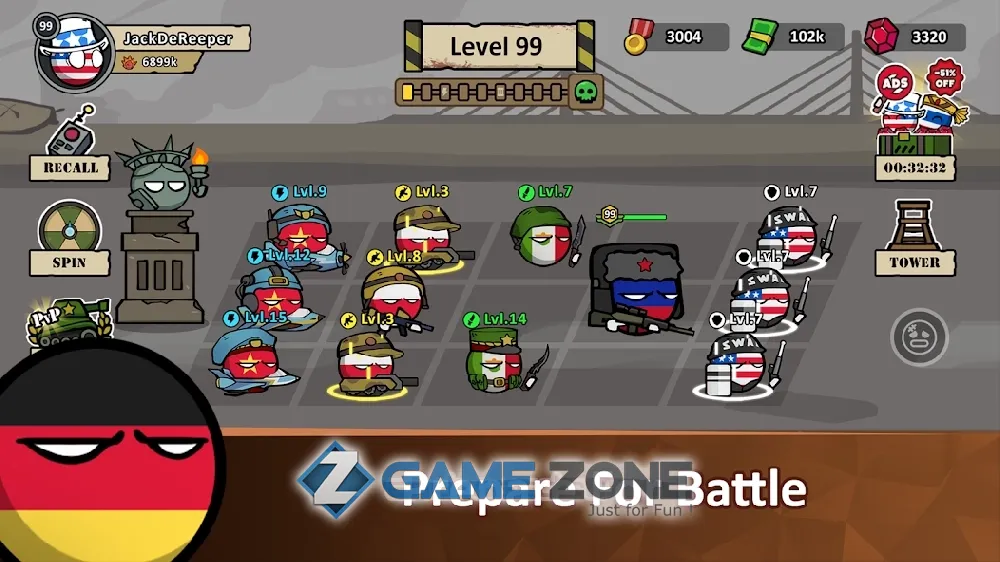 صورة من لعبة Countryballs - Zombie Attack [Lots of diamonds]
