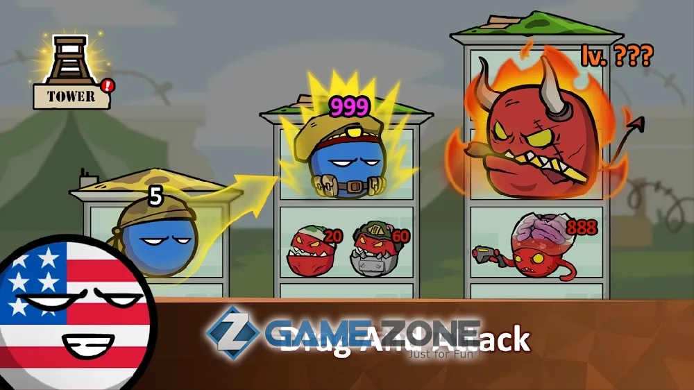 صورة من لعبة Countryballs - Zombie Attack [Lots of diamonds]