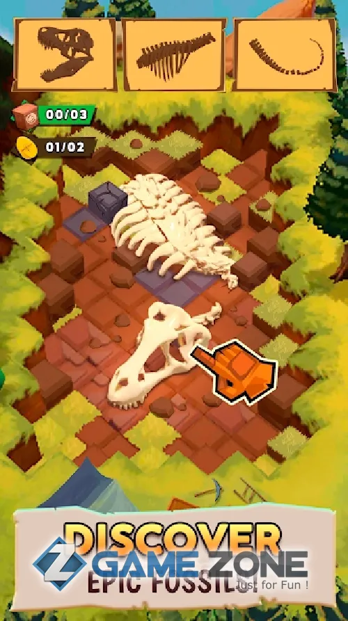صورة من لعبة Dino Quest 2: Dinosaur Fossil [Money mod]