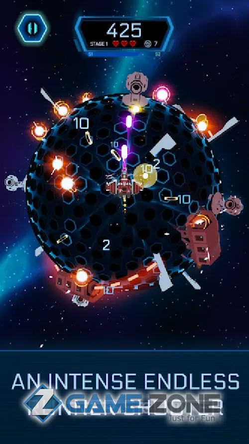 صورة من لعبة Galaxy Swirl: Hexa Endless Run [Free Shoping]