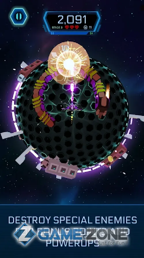 صورة من لعبة Galaxy Swirl: Hexa Endless Run [Free Shoping]