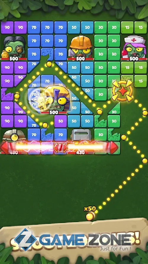 صورة من لعبة Breaker Fun 2: Zombie Games [Lots of diamonds]