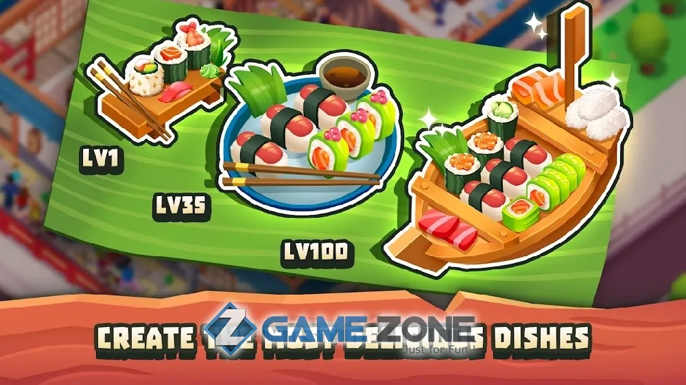 صورة من لعبة Sushi Empire Tycoon - Idle Game [Money mod]