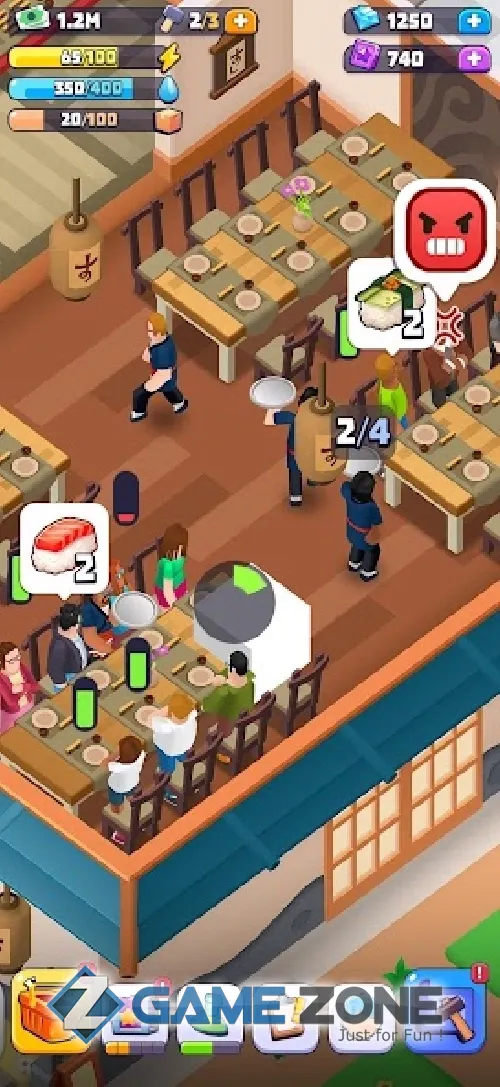 صورة من لعبة Sushi Empire Tycoon - Idle Game [Money mod]