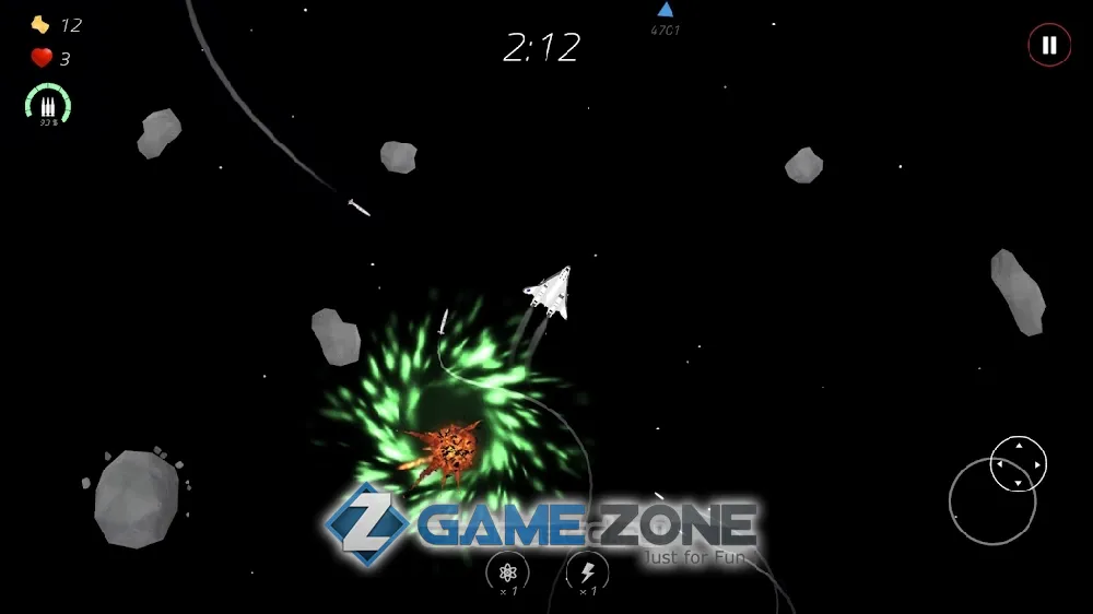 صورة من لعبة 2 Minutes in Space - Missiles Vs. Asteroids [Mod Money]