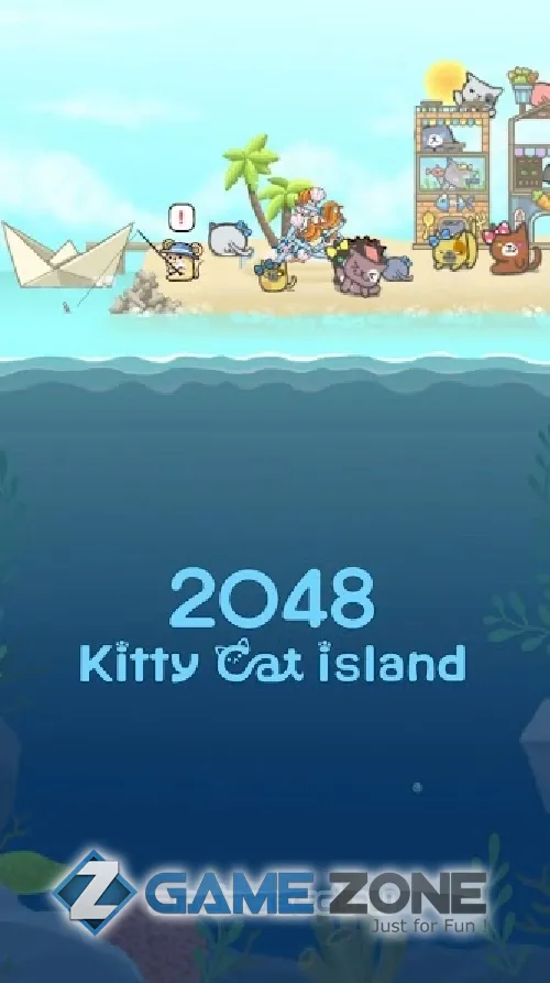 صورة من لعبة 2048 Kitty Cat Island