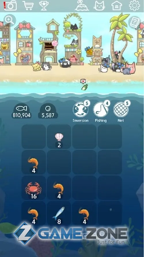 صورة من لعبة 2048 Kitty Cat Island