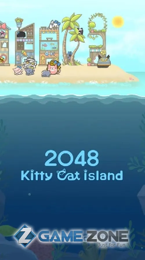 صورة من لعبة 2048 Kitty Cat Island