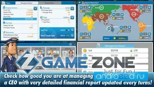 صورة من لعبة AirTycoon 4 [Mod: Unlocked + много денег]