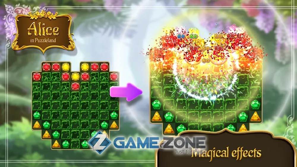 صورة من لعبة Alice in Puzzleland Free Match 3 Game