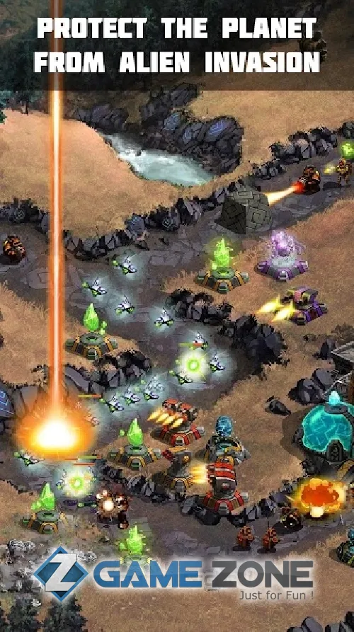 صورة من لعبة Ancient Planet Tower Defense Offline [Mod Diamonds]