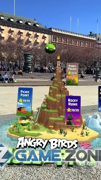 صورة من لعبة Angry Birds AR: Isle of Pigs