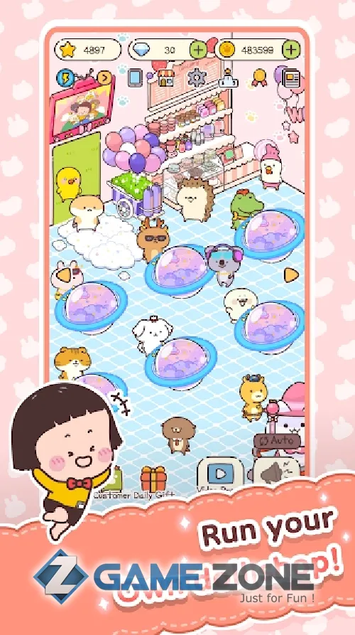 صورة من لعبة Animal Doll Shop Cute Tycoon Game [Free Shopping]