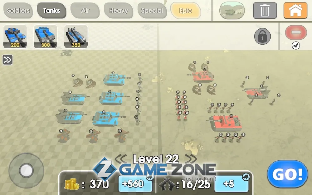 صورة من لعبة Army Battle Simulator [Mod Diamonds]