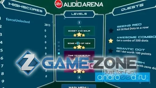 صورة من لعبة Audio Arena