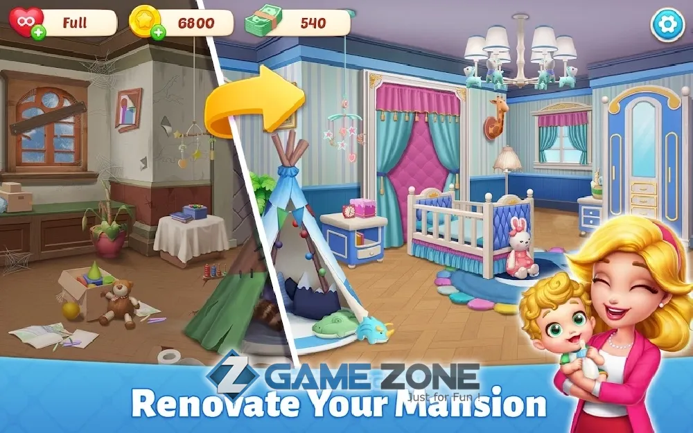 صورة من لعبة Baby Mansionhome makeover