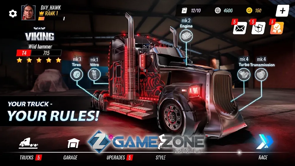 صورة من لعبة Big Truck Drag Racing