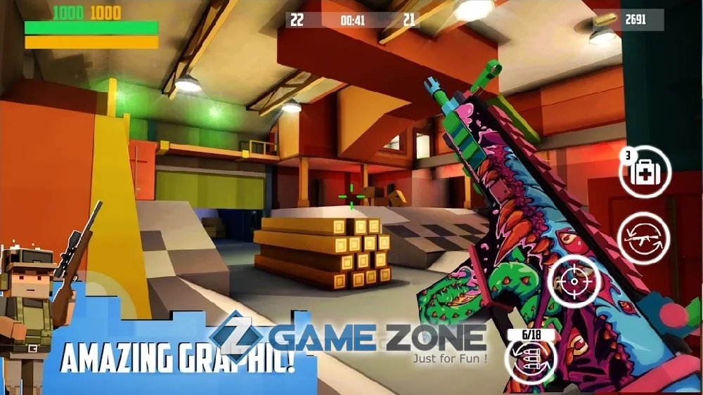 صورة من لعبة Block Gun FPS PvP War Online Gun Shooting Games [Free Shopping]