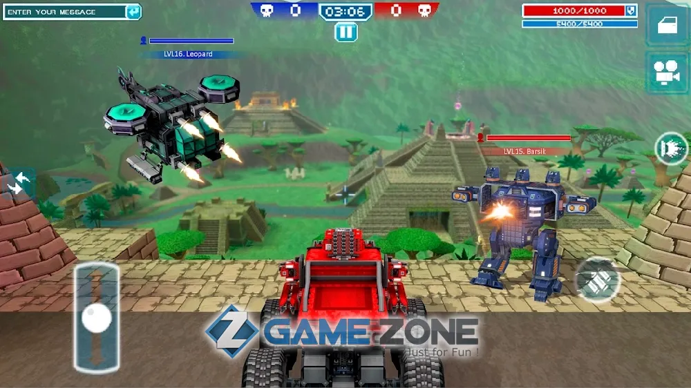 صورة من لعبة Blocky Cars Online fun shooter