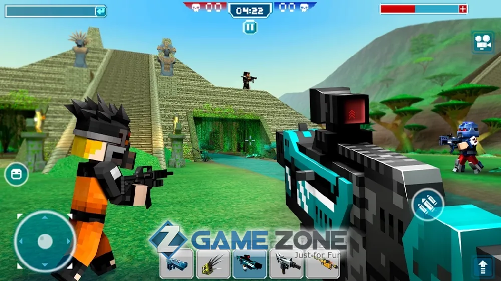 صورة من لعبة Blocky Cars Online fun shooter