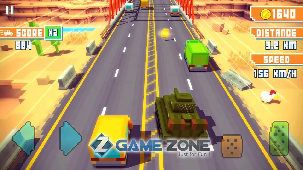 صورة من لعبة Blocky Highway: Traffic Racing [Mod Money]
