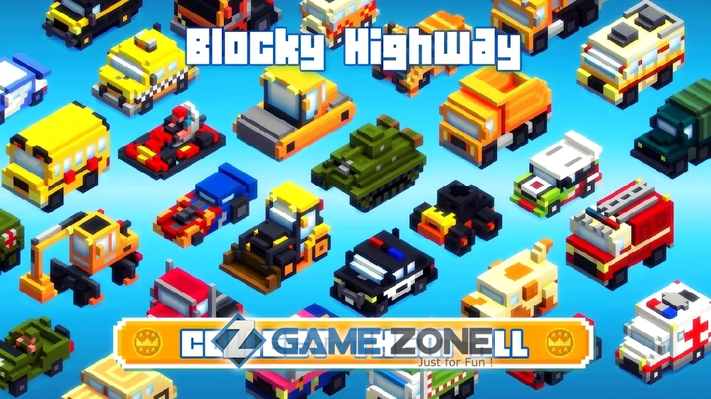 صورة من لعبة Blocky Highway: Traffic Racing [Mod Money]