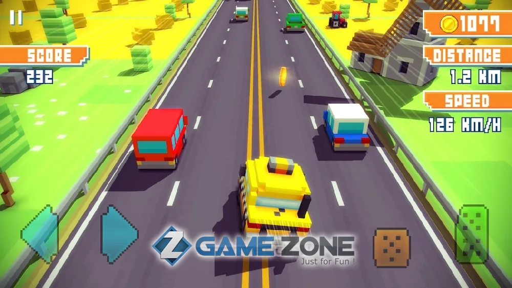 صورة من لعبة Blocky Highway: Traffic Racing [Mod Money]
