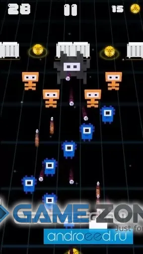 صورة من لعبة BLOCKY INVADERS [Без рекламы+деньги]