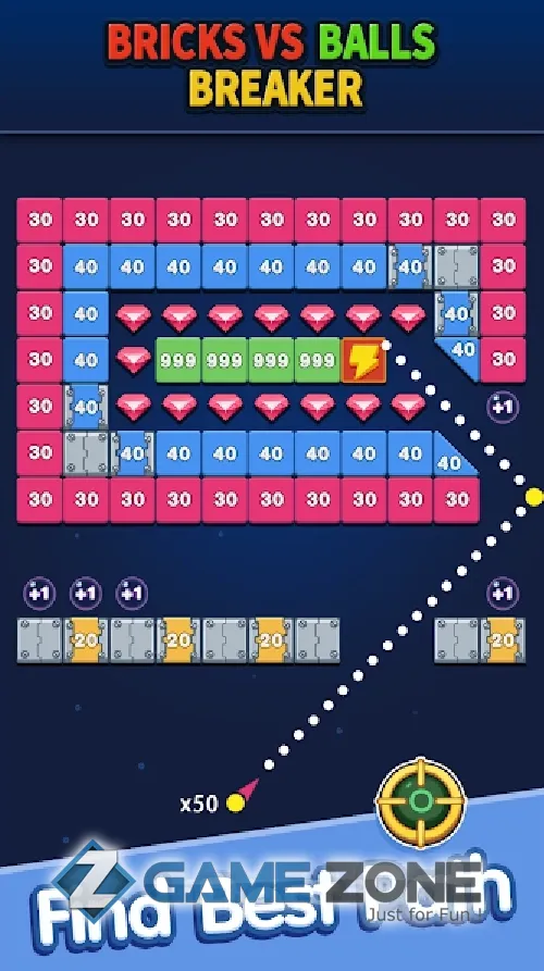صورة من لعبة Bricks vs Balls Breaker [Mod Diamonds]