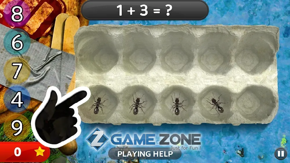 صورة من لعبة Bugs and Numbers