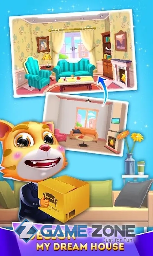 صورة من لعبة Cat Runner: Decorate Home [Много денег]