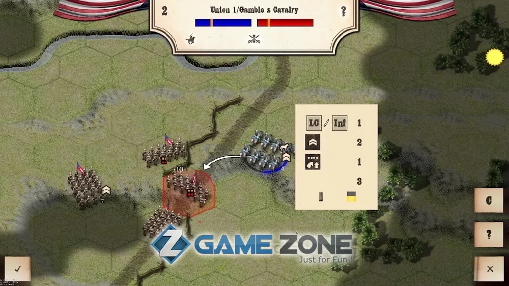 صورة من لعبة Civil War: Gettysburg