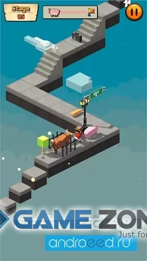 صورة من لعبة Cow Pig Run Tap [Много денег]
