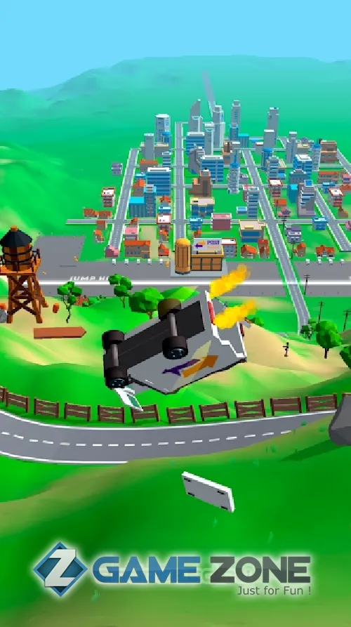 صورة من لعبة Crash Delivery Destruction & smashing flying car [unlocked/Mod Money/Adfree]