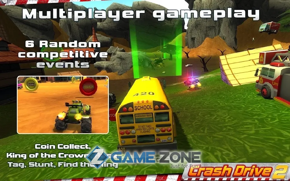 صورة من لعبة Crash Drive 2: Stunt Car Race [Mod Money]