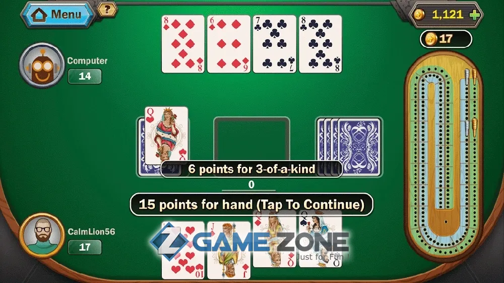 صورة من لعبة Cribbage Deluxe