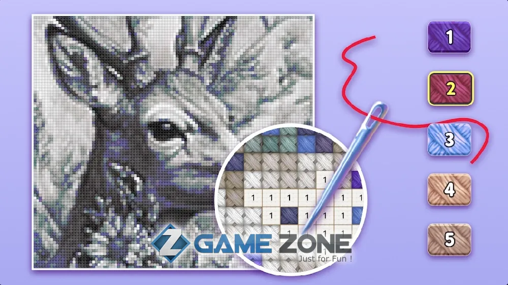 صورة من لعبة Cross Stitch