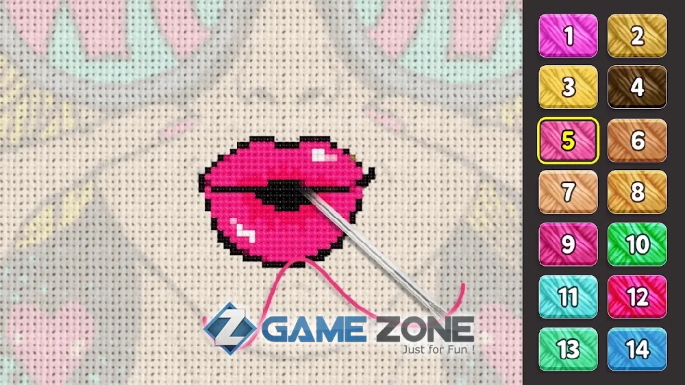 صورة من لعبة Cross Stitch