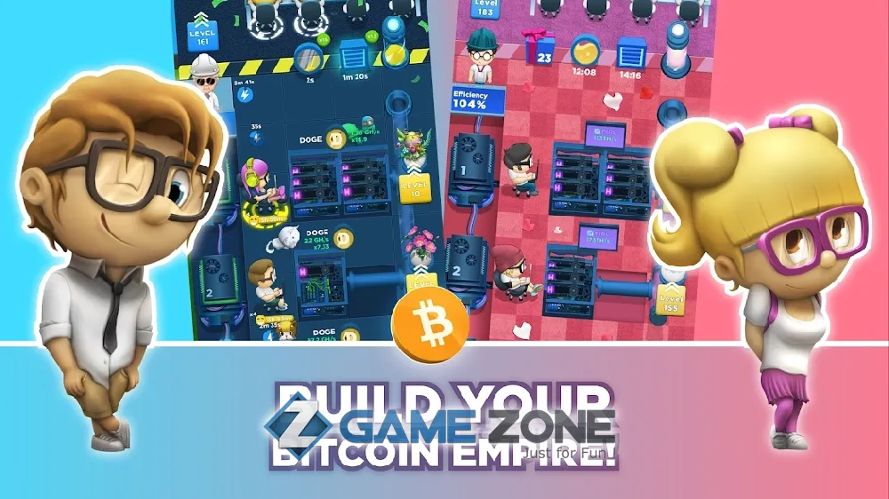 صورة من لعبة Crypto Idle Miner Bitcoin mining game