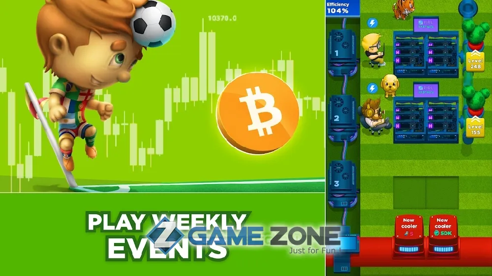 صورة من لعبة Crypto Idle Miner Bitcoin mining game