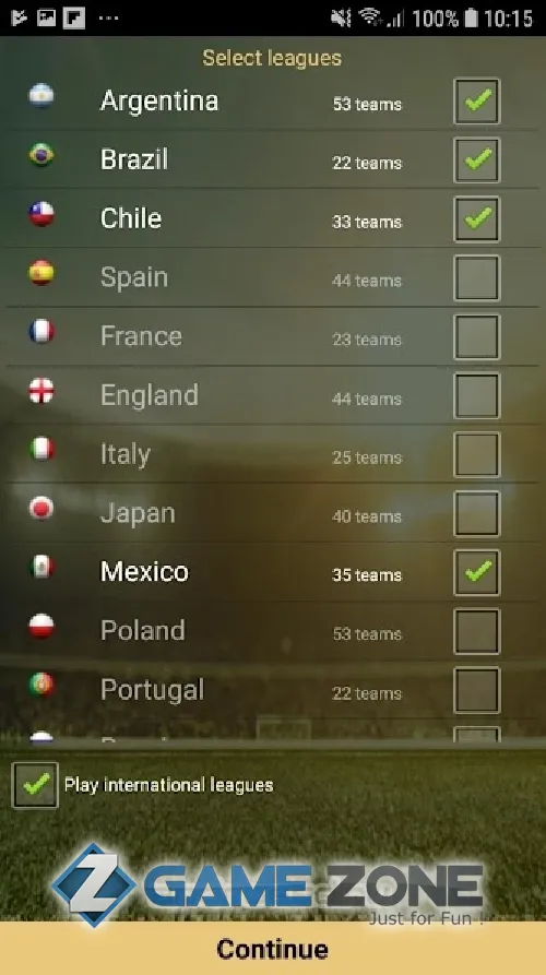 صورة من لعبة Cyberfoot футбольный менеджер