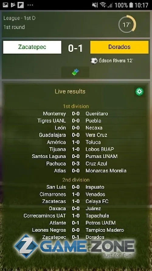 صورة من لعبة Cyberfoot футбольный менеджер