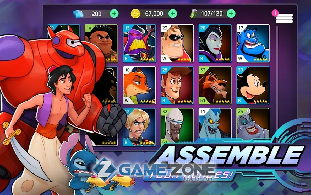 صورة من لعبة Disney Heroes: Battle Mode